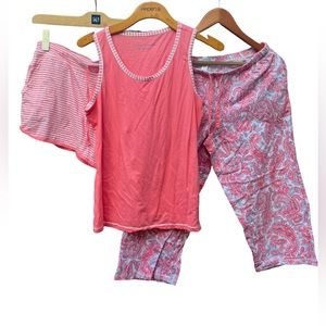 Carole Hochman PJ Set of 4 Pieces Coral Size S